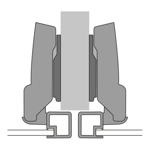 Hettich Sensys Weitwinkelscharnier, mit Null-Einsprung, mit integrierter Dämpfung Sensys 8657i, vernickelt, halb vorliegend, Öffnungswinkel 165 Grad, Bohrbild TH 52 x 5,5 mm, zum Anschrauben