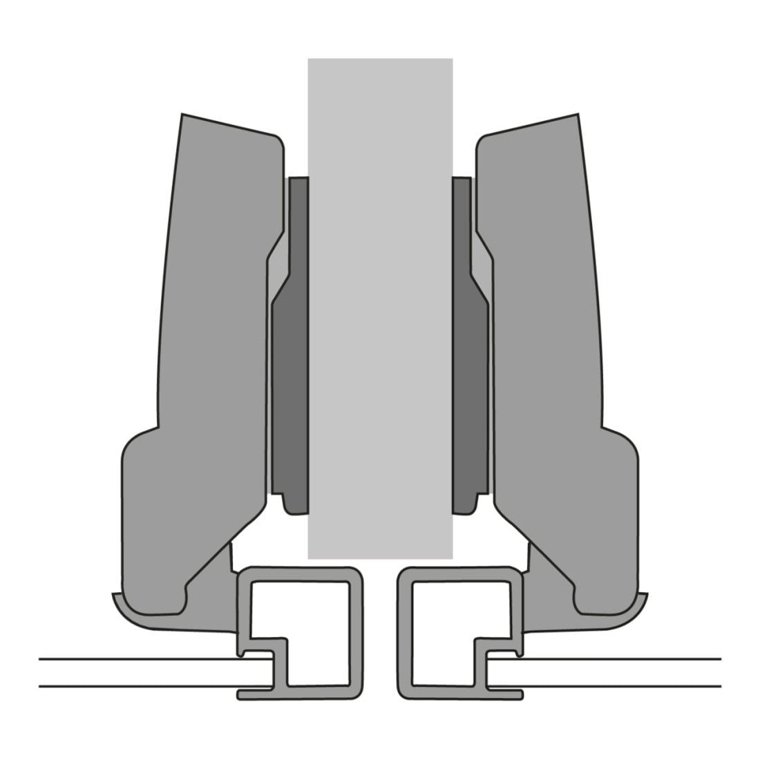 Hettich Sensys Weitwinkelscharnier, mit Null-Einsprung, mit integrierter Dämpfung Sensys 8657i, vernickelt, halb vorliegend, Öffnungswinkel 165 Grad, Bohrbild TH 52 x 5,5 mm, zum Anschrauben