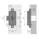 Hettich Serrure à tige rotative pour meubles 72213, D15 métal nickelé-3