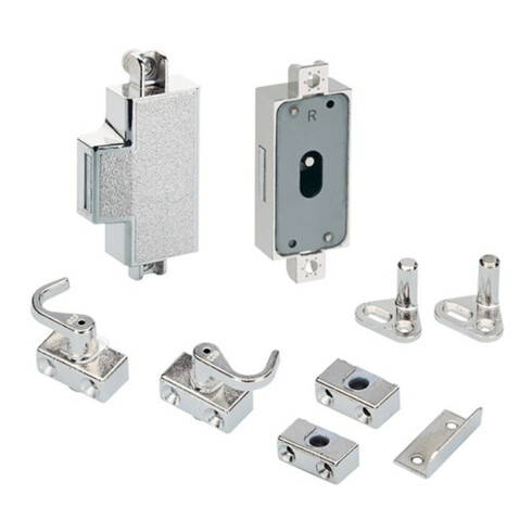 Hettich Serrure à tige rotative pour meubles 72214, D15 métal nickelé
