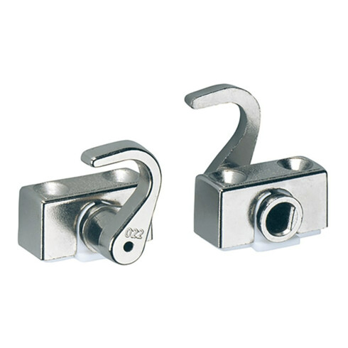 Hettich Serrure à tige tournante crochet de fermeture 72267, gauche métal, nickelé