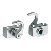 Hettich Serrure à tige tournante crochet de fermeture 72267, gauche métal, nickelé