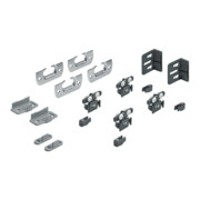 Hettich Set de ferrures pour porte coulissante, SysLine S, 9136103 2 pces, pour portes à recouvrement 15 kg
