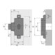 Hettich Set Drehstangenschloss, D 25, zum Anschrauben, links