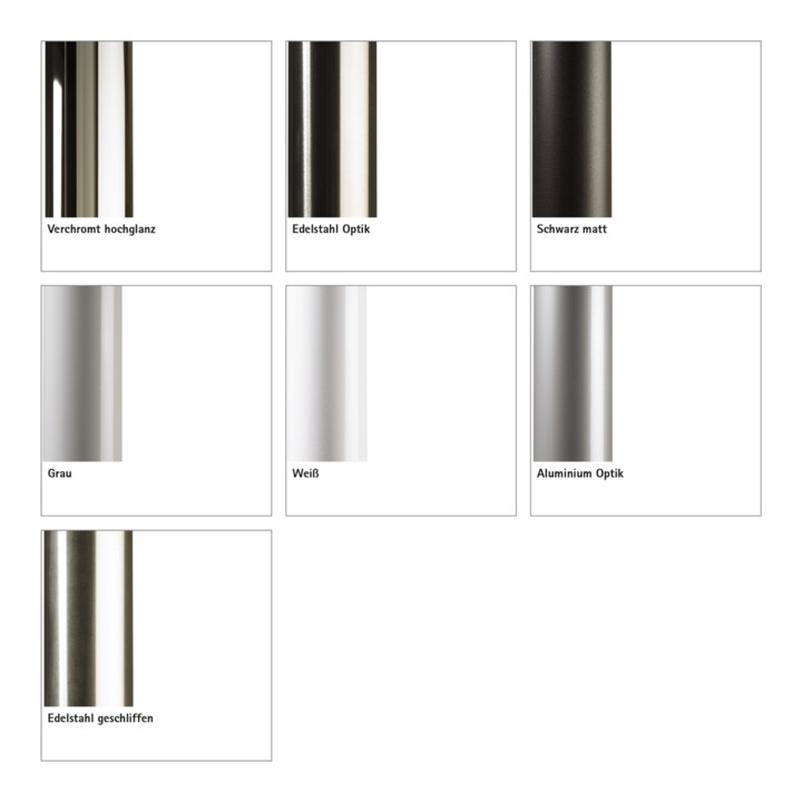 Hettich Set Efua, ø 60 mm x 710 mm - 740 mm Edelstahl Optik
