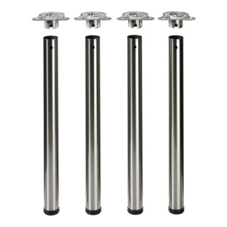 Hettich Set Efua, ø 80 mm x 710 mm - 740 mm Edelstahl Optik