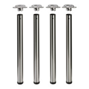 Hettich Set Efua, ø 80 mm x 710 mm - 740 mm Edelstahl Optik