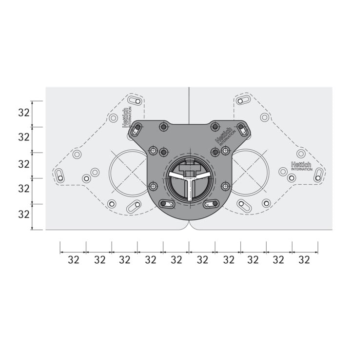 Hettich Set Efua, ø 60 mm x 710 mm - 740 mm Edelstahl Optik