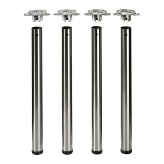 Hettich Set Efua, ø 80 mm x 710 mm - 740 mm Edelstahl Optik