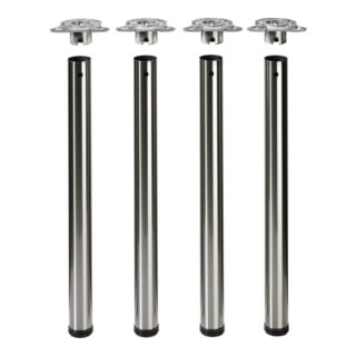 Hettich Set Efua, ø 80 mm x 710 mm - 740 mm Edelstahl Optik