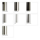 Hettich Set Efua, ø 80 mm x 710 mm - 740 mm Edelstahl Optik