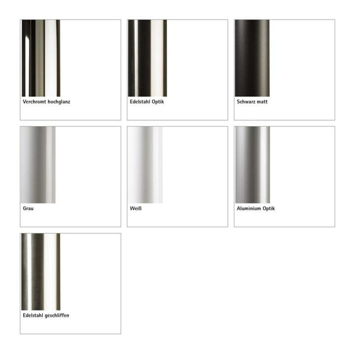 Hettich Set Efua, ø 80 mm x 710 mm - 740 mm Edelstahl Optik