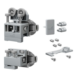 Hettich Set WLL PC, mittel, m. SA , rechts, grau