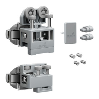 Hettich Set WLL PC, mittel, o. SA , links, grau