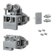 Hettich Set WLL PC, moyen, sans SA, droit, gris