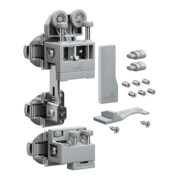 Hettich Set WLL PC, schwer, m. SA , links, grau