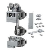 Hettich Set WLL PC, schwer, m. SA , rechts, grau