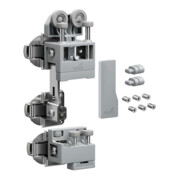 Hettich Set WLL PC, schwer, o. SA , links, grau