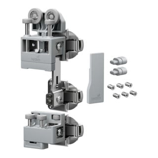 Hettich Set WLL PC, schwer, o. SA , rechts, grau