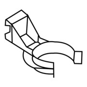 Hettich Sockelblendenhalter m. Clip Ku. schwarz ab 70mm z. Anschr.