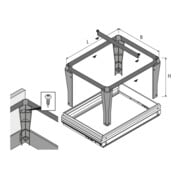 Hettich ST Cadre suspendu emboîtable Systema Top 2000 9039923 Acier, aluopt. verni-3