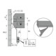 Hettich Stahlschubkasten Support de façade pour cadre de suspension 75555 Acier noir poudré-4