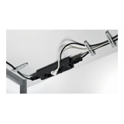 Hettich Support câble simple pour plateau de table, 45968 L 120mm, l 20mm plastique gris-2