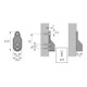 Hettich Support pour tringle SL 322, 70664 pour tringle 30x15mm nickelé-3