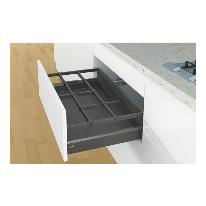 Hettich Support transversal ArciTech, 9182222 pour façade et tiroir intérieur anthracite