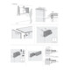 Hettich Suspension d'armoire Montage dans corps SAH 15,9208645, acier blanc vz 3D réglable-3