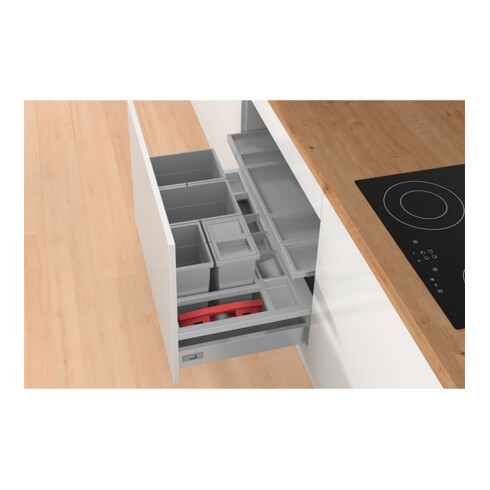Hettich Système de tri des déchets InsertFlex 600 9207642 KB 600mm plastique gris mat