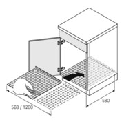 Hettich Tapis de protection étanche découpe 9079862, 1200 x 580 mm Polystyrène-4