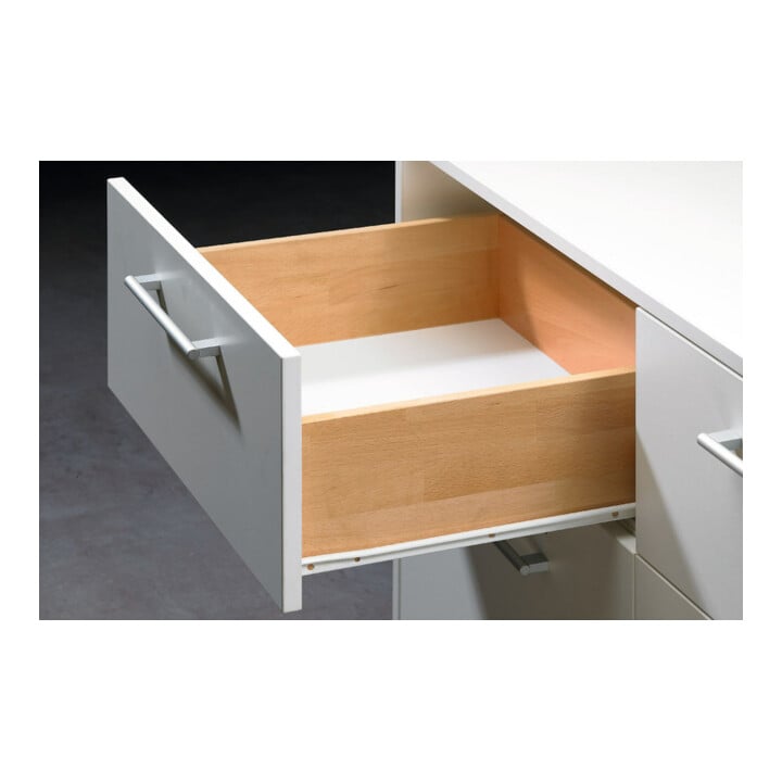 Hettich Teilauszug FR 402 m.Stop Control STA weiß L.250mm 25kg Schubkastenlänge 250mm
