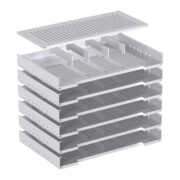 Hettich Tiroir en acier pour formulaires avec cloisons Systema Top 2000 20576 KF aluopt.