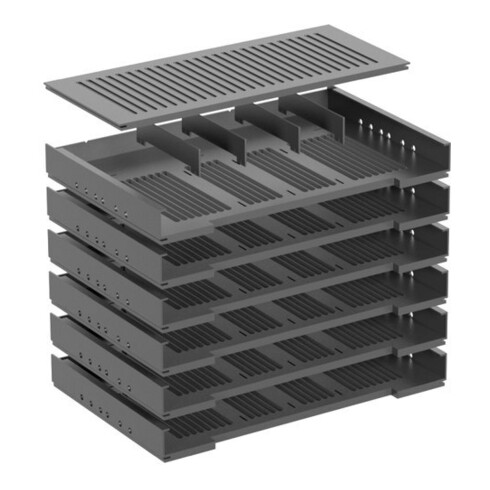 Hettich Tiroir en acier pour formulaires avec séparateurs Systema Top 2000 75498 KF noir