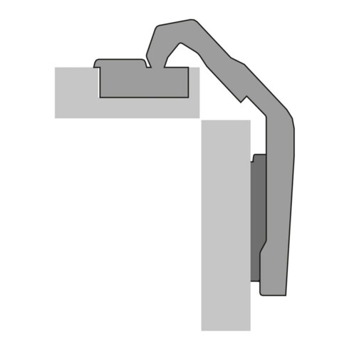 Hettich Topfscharnier Intermat 9930 9090109, 50° ZDG silber vernickelt