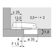Hettich Topfscharnier Perfekt 5737 69603, 95° Stahl silber vernickelt-4