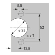 HETTICH Topfscharnier Selekta TH 32 à fixation latérale-4