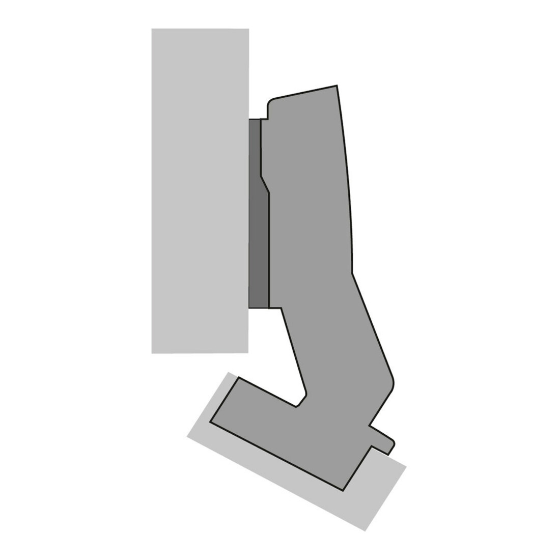 Hettich Topfscharnier Sensys 8639i 9088016, 95° ZDG silber vernickelt