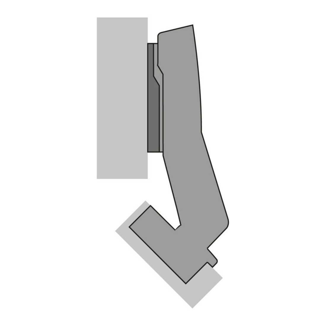 Hettich Topfscharnier Sensys 8639i 9088019, 95° ZDG silber vernickelt