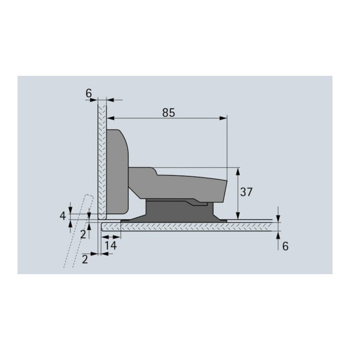 Hettich Topfscharnier Sensys 8645i 9135141, 110° Stahl vernickelt