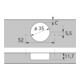 Hettich Topfscharnier Sensys 8657 9099610,165°,Kröpf. 9,5mm Stahl vernickelt-5