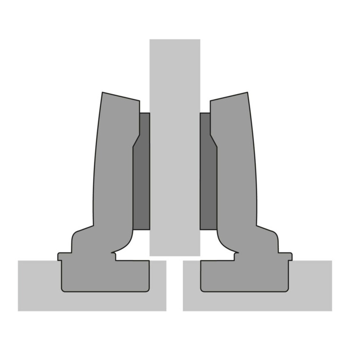 Hettich Topfscharnier Sensys 8661 9091590, 95°,Kröpf. 9,5mm Stahl silber vernickelt