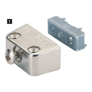 Hettich Trapeze de fixation, L 40 mm, H 15,8 mm Trapez TZ 4, 20843 ZDG, nickelé