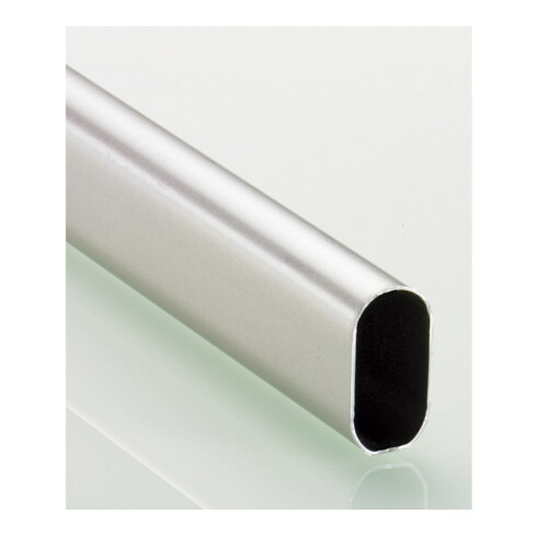 Hettich Tube d'armoire ovale, 9000894 30 x 15 x 5000mm acier mat nickelé