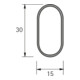 Hettich Tube de placard ovale, 47616 30 x 15 x 5000mm acier chromé brillant-4