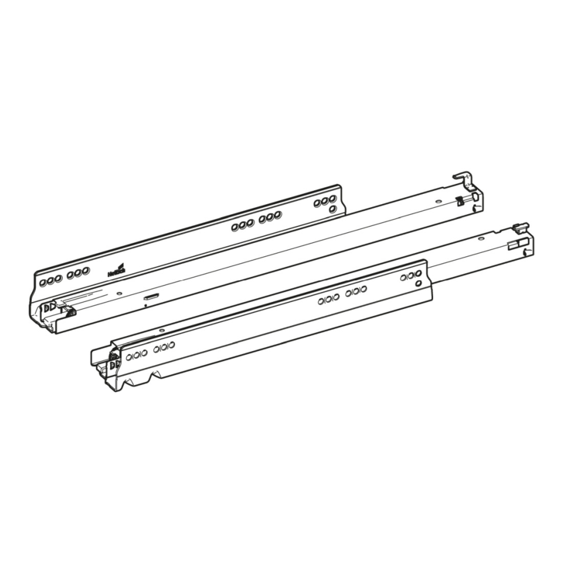 Hettich Vollauszug Actro YOU L Belastbarkeit 40 kg, Länge 270 mm, links und rechts