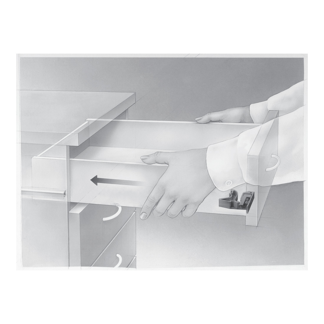 Hettich Vollauszug Quadro V6 mit Silent System, Länge 280 mm, links und rechts