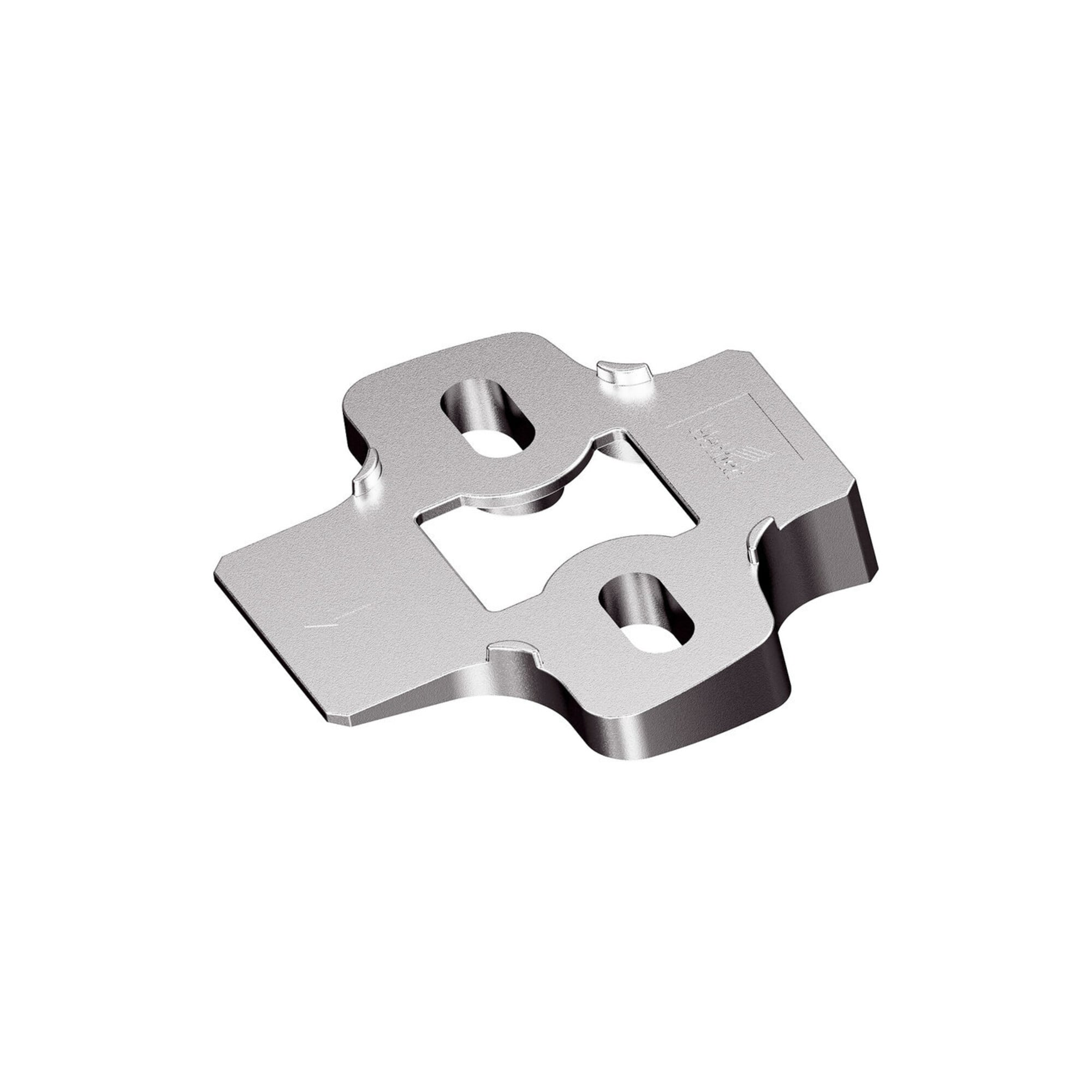 Hettich Winkeladapter für Kreuzmontageplatten 10°, Sensys, 9072534 vernickelt