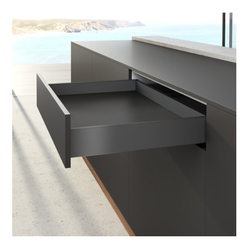 Hettich Zarge AvanTech YOU Set, Höhe 101 mm, NL 600 mm, anthrazit, links und rechts